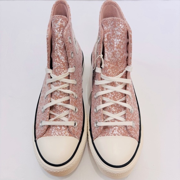 Converse Chuck Taylor Lift Platform Sparkling Glitter canvas high top sneakers - Picture 5 of 14